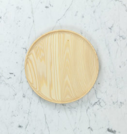 Ash Wooden Plate - Scoop Style - 10"