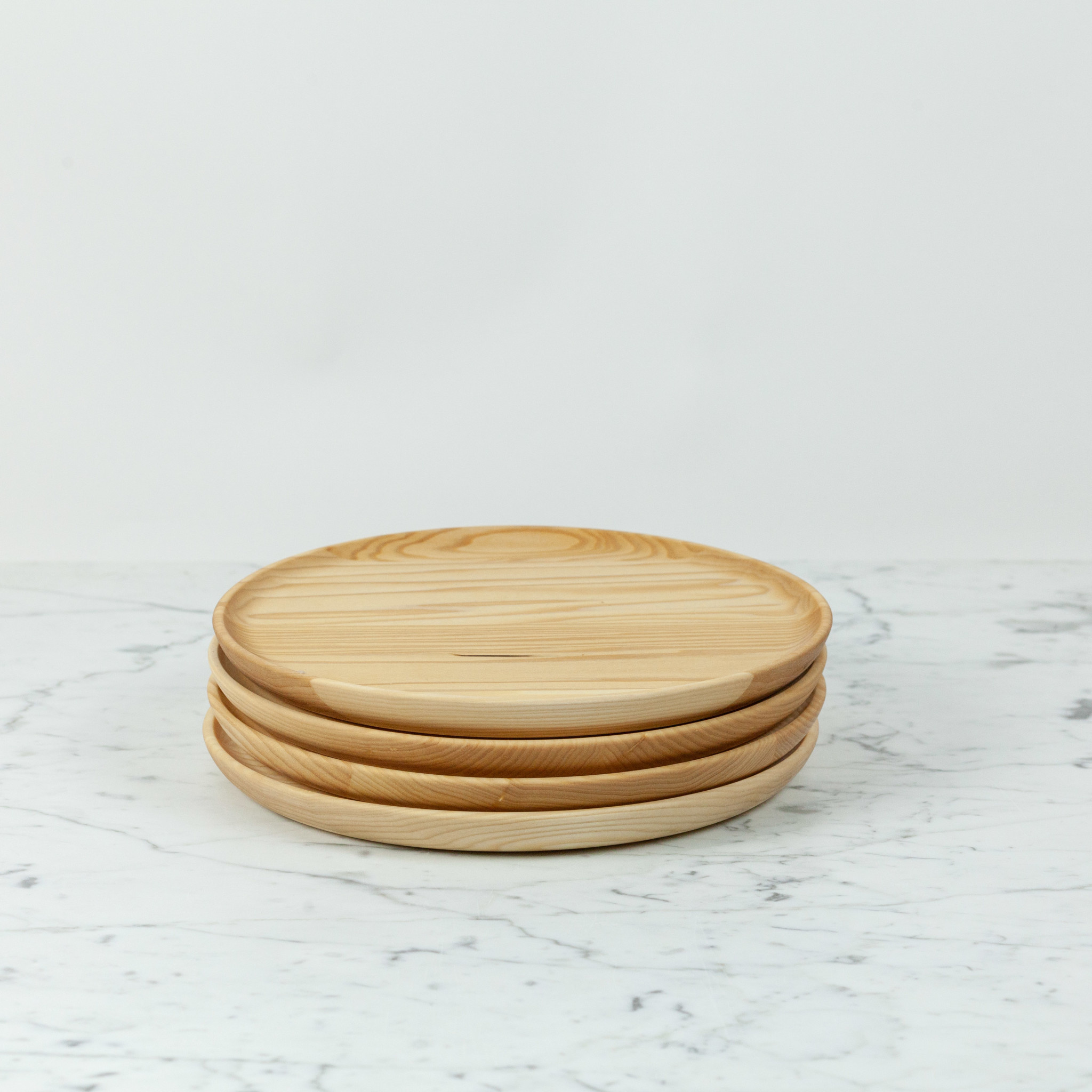 Ash Wooden Plate - Scoop Style - 10"
