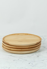 Ash Wooden Plate - Scoop Style - 10"
