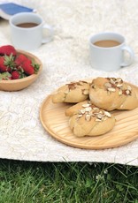 Ash Wooden Plate - Scoop Style - 10"