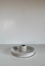 Bad Dogs Studio Handmade Taper Candle Holder in Earthy Clay - Speckled White