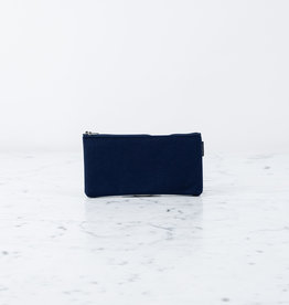 Delfonics Delfonics Canvas Zipper Slim Pouch - Dark Blue