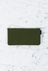 Delfonics Delfonics Canvas Zipper Slim Pouch  - Olive