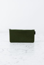 Delfonics Delfonics Canvas Zipper Slim Pouch  - Olive