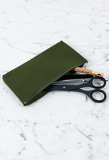 Delfonics Delfonics Canvas Zipper Slim Pouch  - Olive