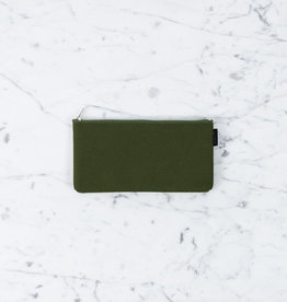Delfonics Delfonics Canvas Zipper Slim Pouch  - Olive