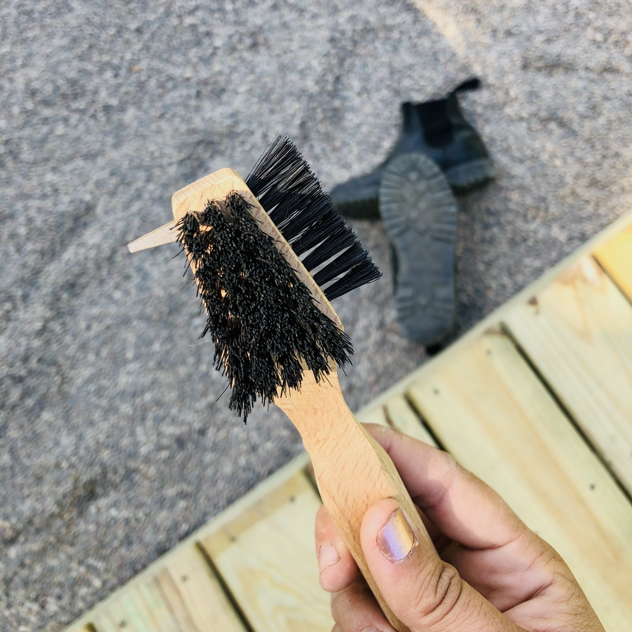 German Hiking Shoe Sole Brush and Cleaner