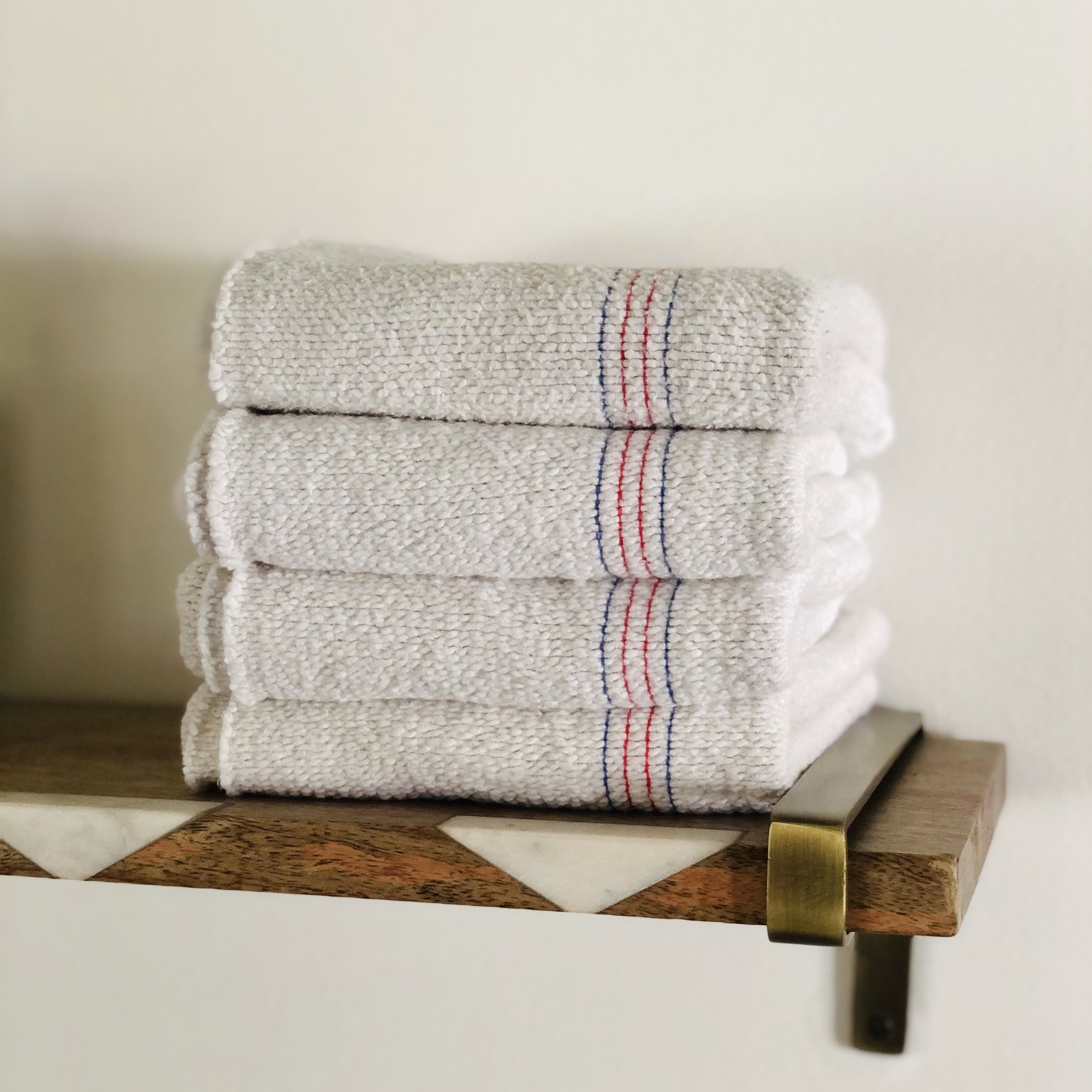 German Large Cleaning Cloth - Red and Blue Stripes