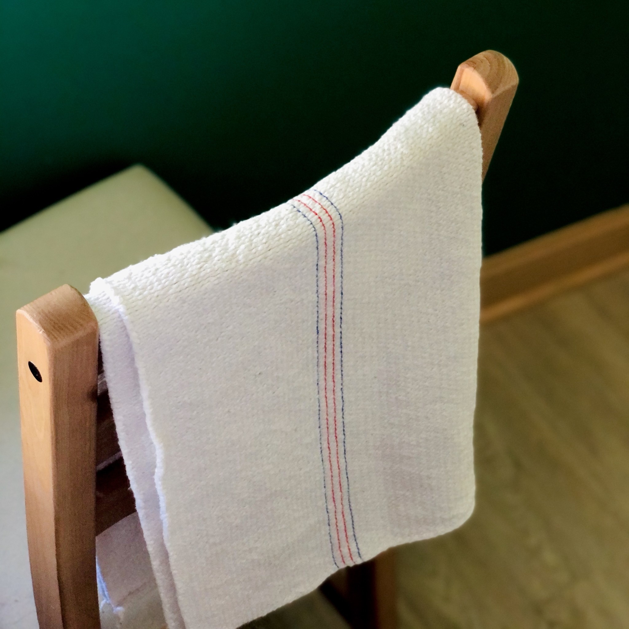 German Large Cleaning Cloth - Red and Blue Stripes
