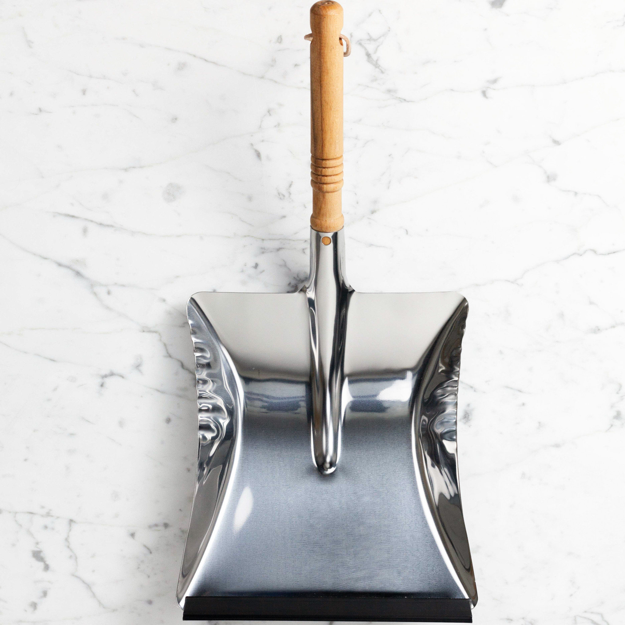 German Stainless Steel Dust Pan with Beechwood Handle