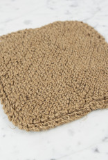 Hand Knit Scrubbing Square - Natural Jute