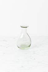 Handblown Mexican Recycled Curved Glass Bud Vase 4.5in