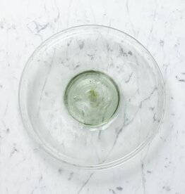 Handblown Recycled Glass Cake Plate Guatemala 12"