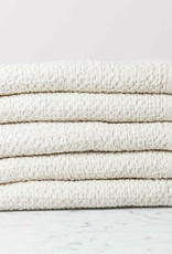Japanese Linen Cotton Lattice Waffle Towels Ivory