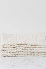 Japanese Linen Cotton Lattice Waffle Towels Ivory