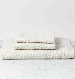 Japanese Linen Cotton Lattice Waffle Towels Ivory