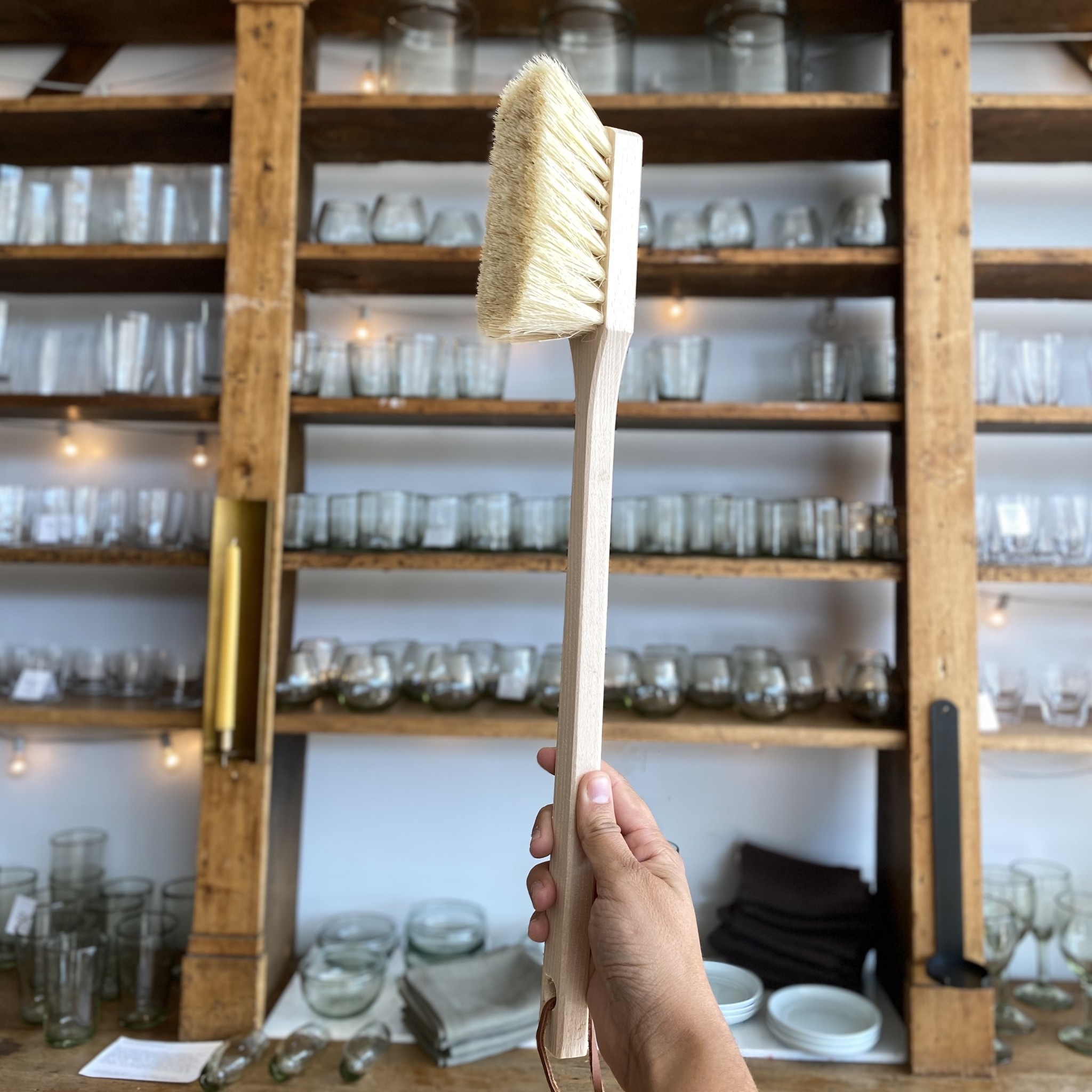 Jumbo Utility Scrubbing Brush - Stiff Tampico Bristles - 18"