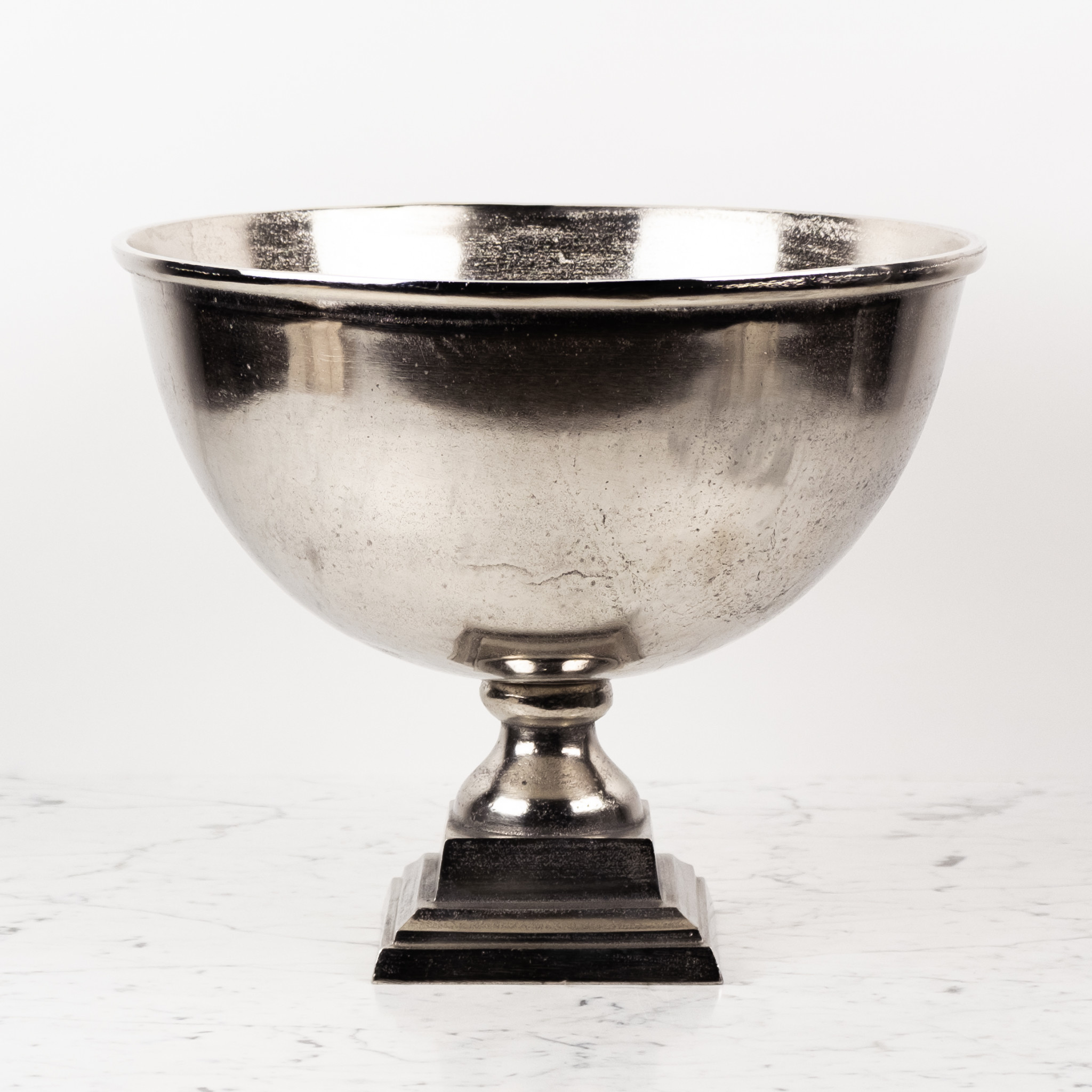 Large Nickel Champagne Bucket or Planter - Square Foot - 15 x 17"