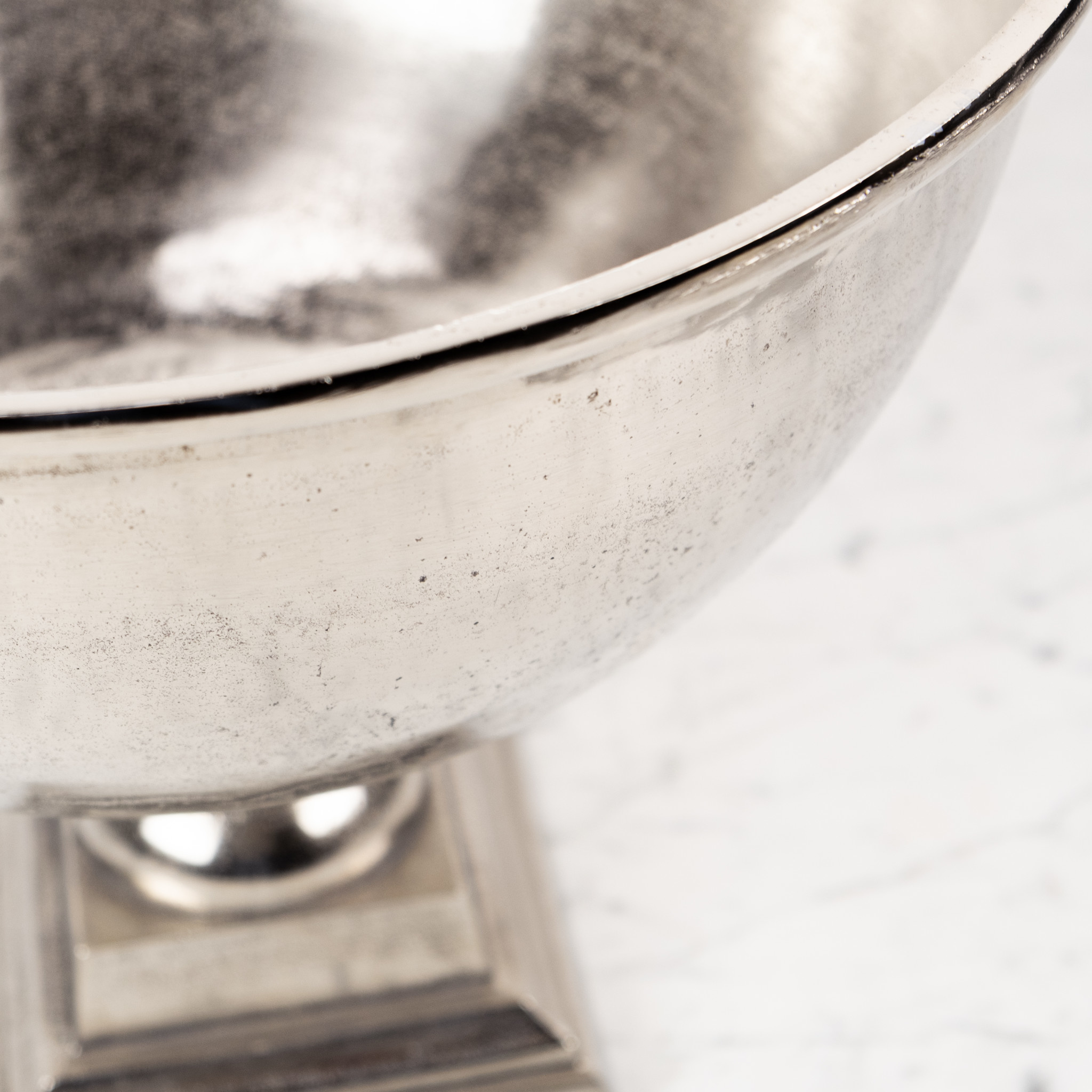 Large Nickel Champagne Bucket or Planter - Square Foot - 15 x 17"
