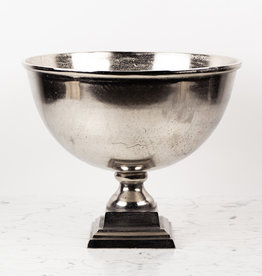 Large Nickel Champagne Bucket or Planter - Square Foot - 15 x 17"
