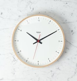 Lemnos Clocks Japanese Plywood Wall Clock - White - 12"