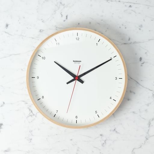 Lemnos Clocks Japanese Plywood Wall Clock - White - 12"