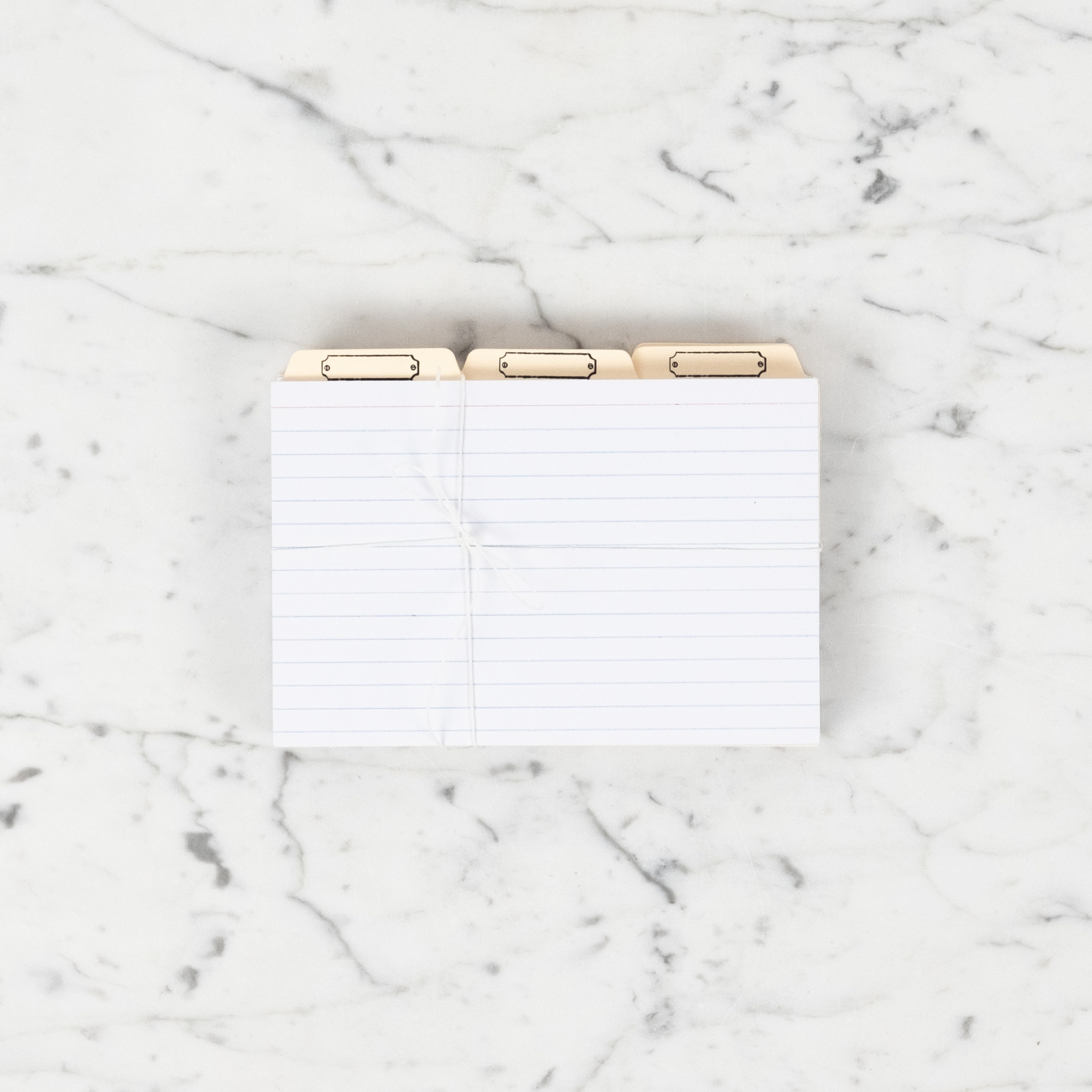Letterpress Recipe Card Organizer Set - 100ct 4x6 Index Cards