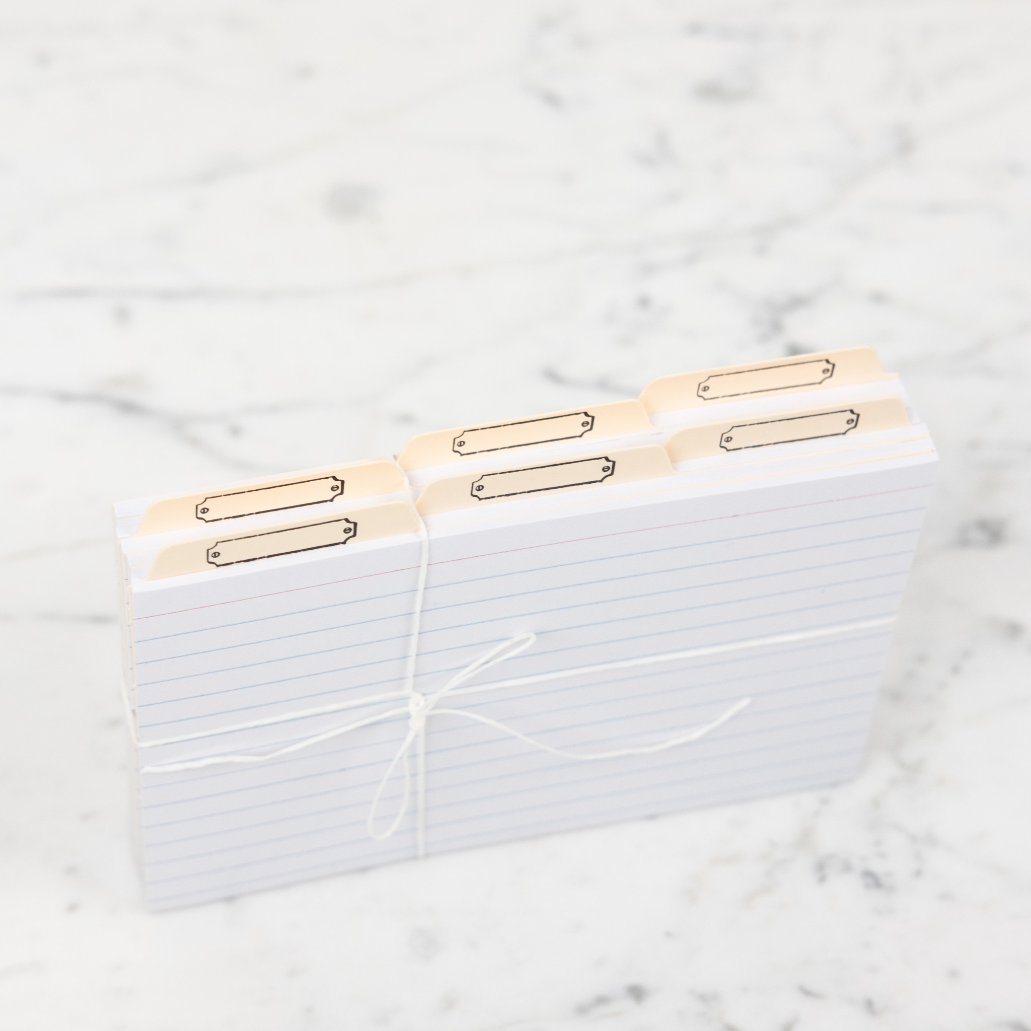 Letterpress Recipe Card Organizer Set - 100ct 4x6 Index Cards
