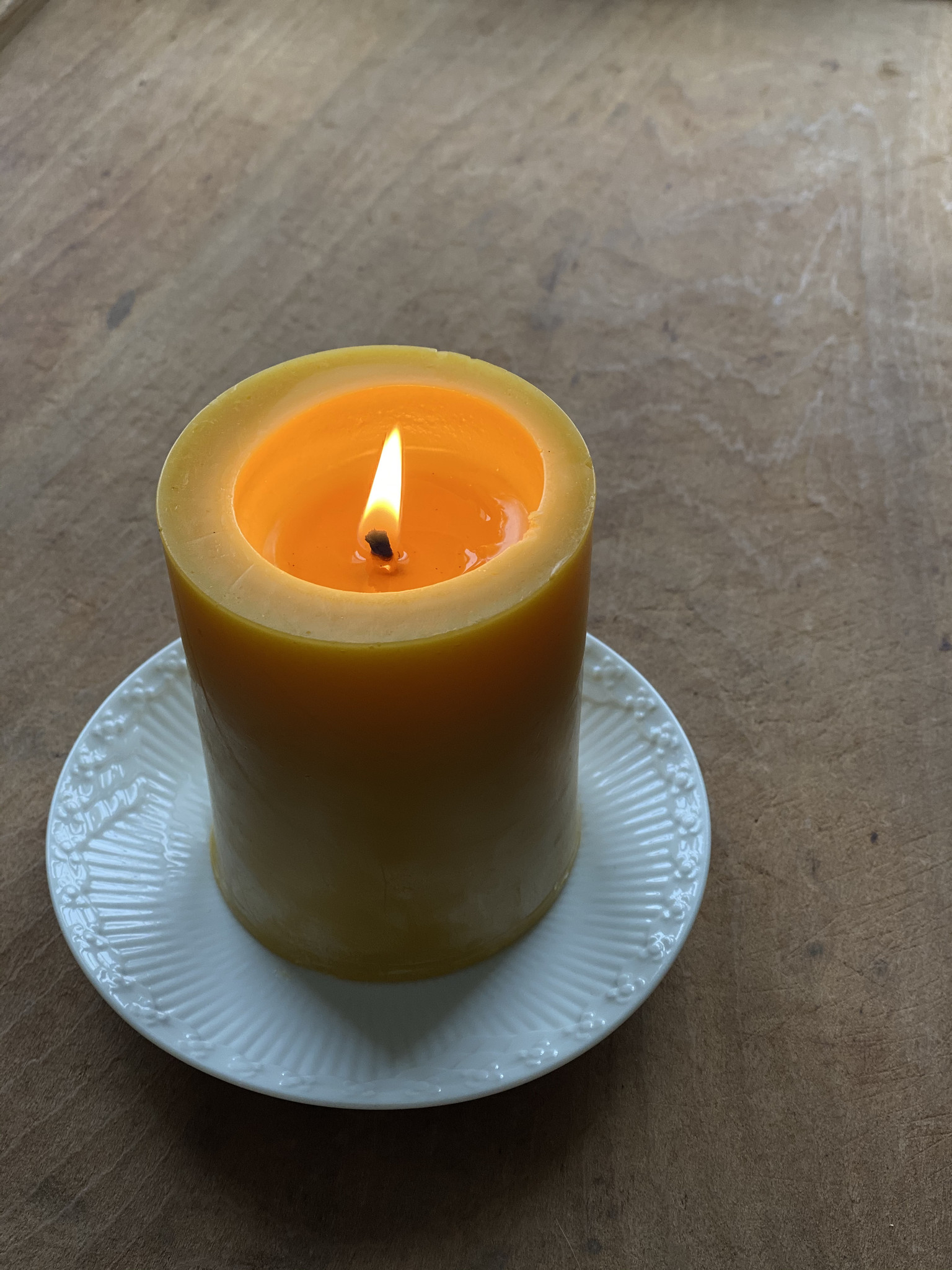 Old Mill Candles Beeswax Pillar Candle - 8" Jumbo