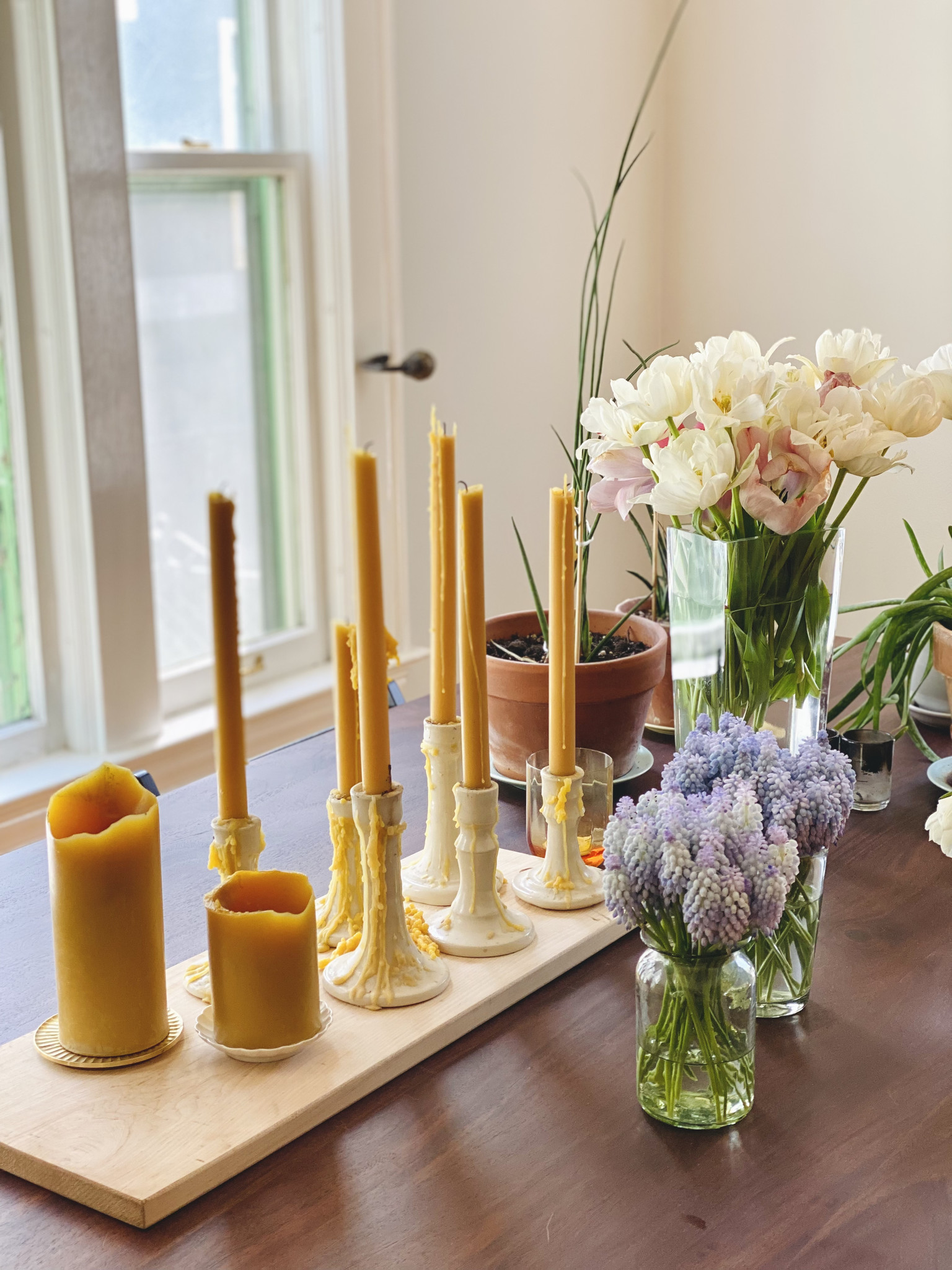 Old Mill Candles Beeswax Pillar Candle - 8" Jumbo