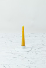 Old Mill Candles Beeswax Taper Small Embellished Base  - 6"