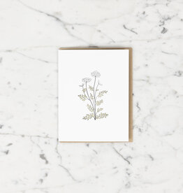Queen Anne's Lace Wildflower Letterpress Card