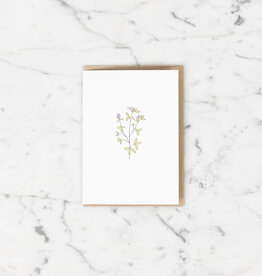 Red Clover Wildflower Letterpress Card