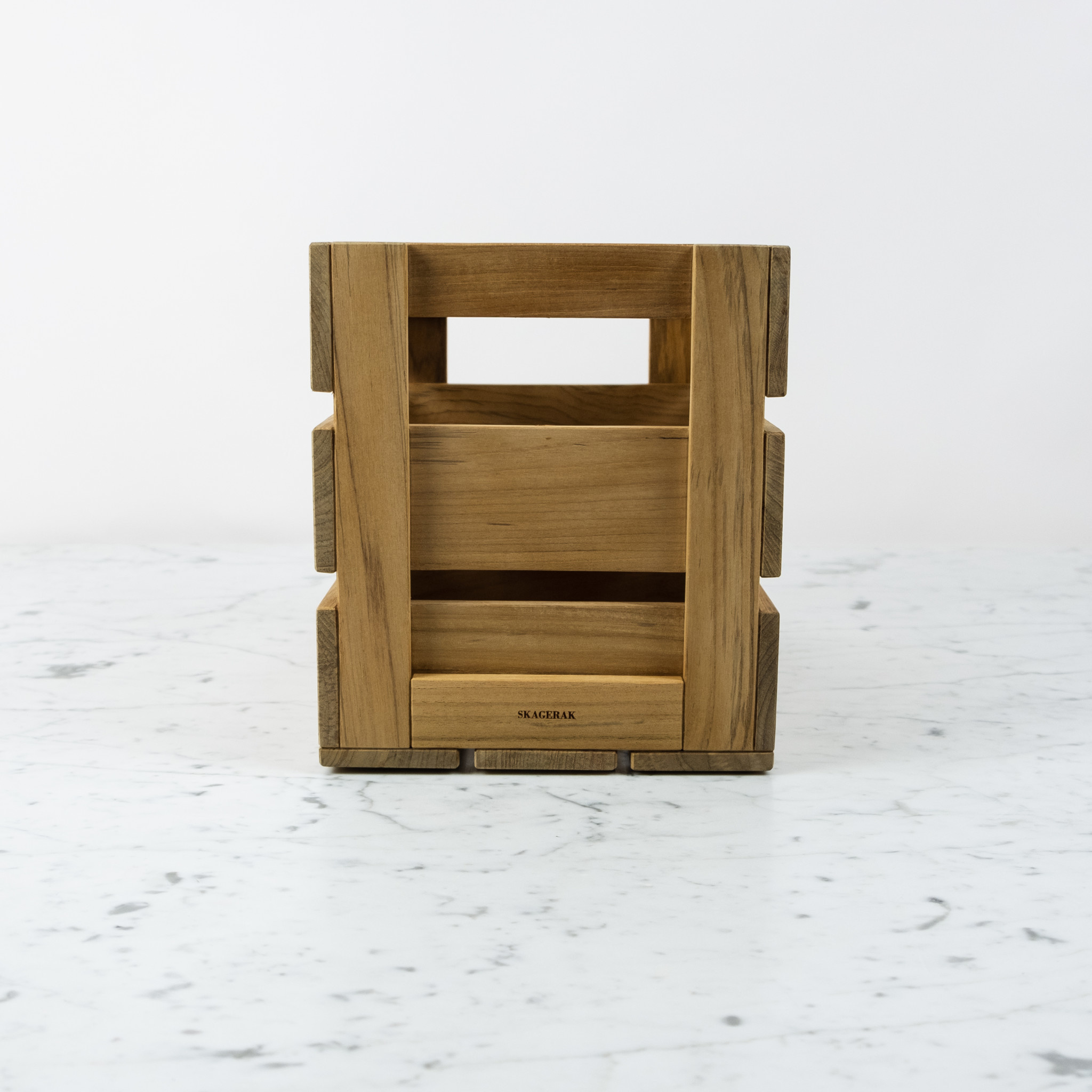 Skagerak Dania Tall Teak Crate - Tall - 12x10x8.75"