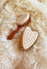 Small Soft Pearwood and Goat Hair Baby Hair Brush