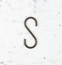 Straight Black S Hook - Small - 4"