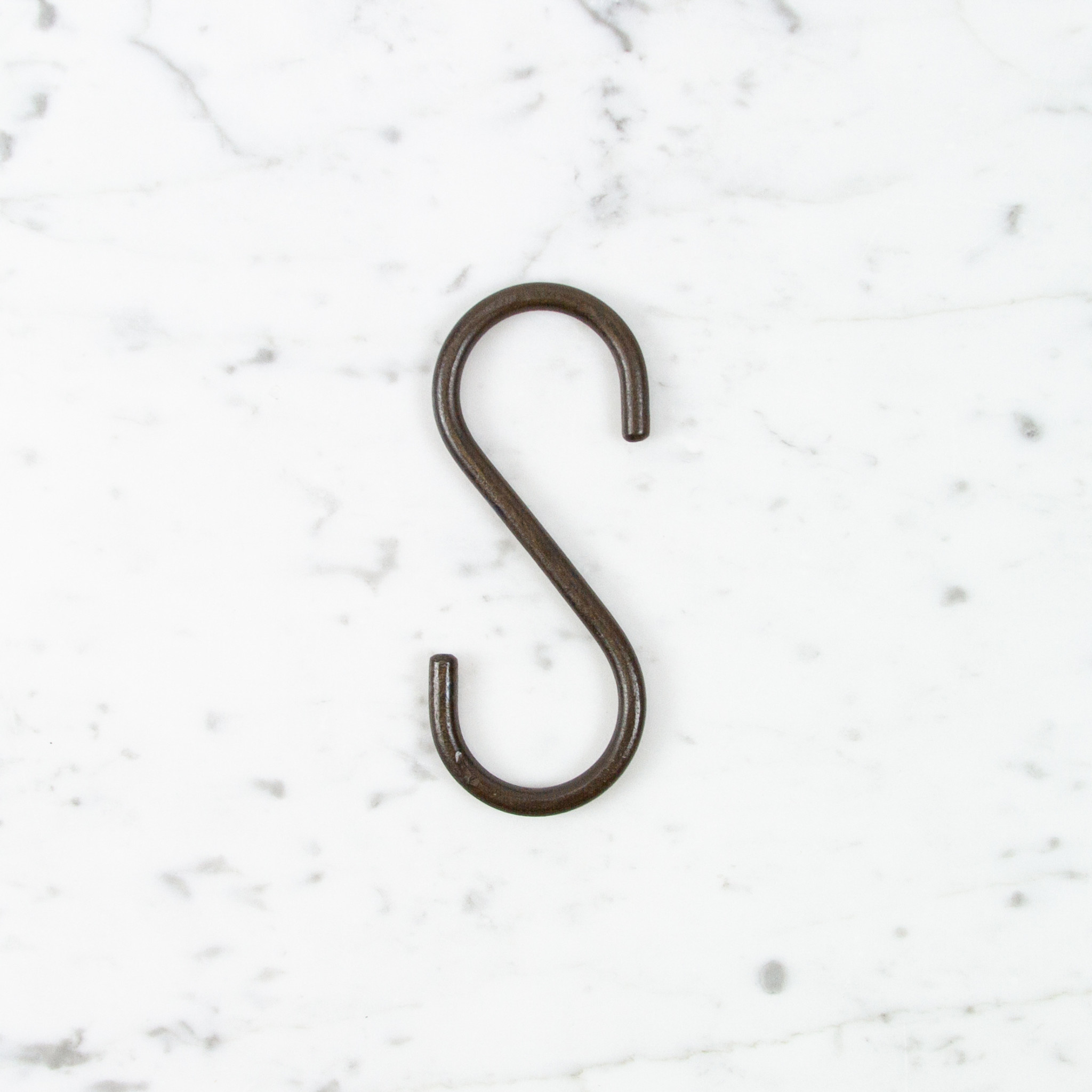 Straight Black S Hook - Small - 4"