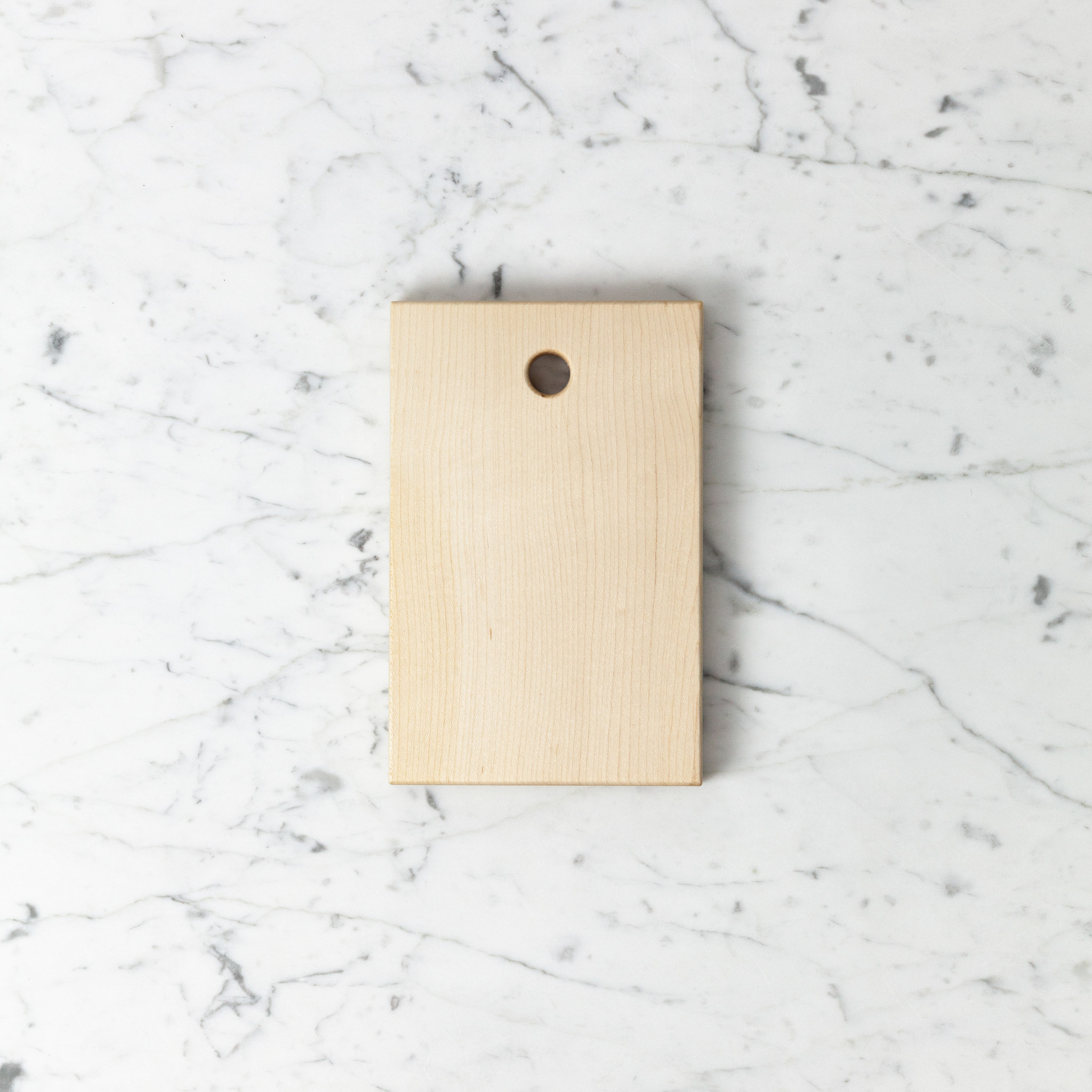 The Foundry Home Goods Foundry Maple Cutting Board With Hole - Snack Size - 5 x 8"