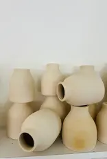 Toasty White Stoneware Bud Vase - Various Shapes - 3" to 4.5"