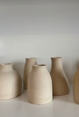 Toasty White Stoneware Bud Vase - Various Shapes - 3" to 4.5"