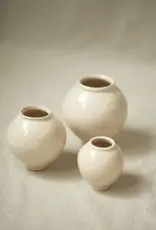 Trio of Jay Mini Moon Jar Ceramic Vases 6cm 7cm 8cm