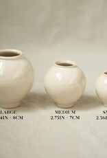 Trio of Jay Mini Moon Jar Ceramic Vases 6cm 7cm 8cm
