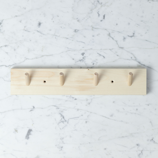 Iris Hantverk Swedish Birch Peg Rack with 4 Pegs - 15"