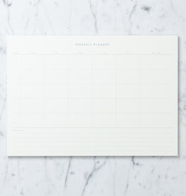 Simple Danish Monthly Planner Pad - Green - A4 - 8x12"